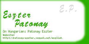 eszter patonay business card